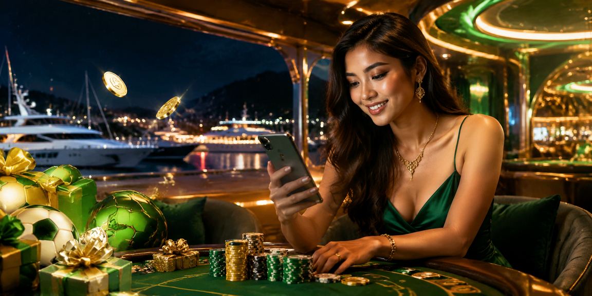 Pengguna bermain sukan maya di telefon pintar semasa bercuti di Langkawi